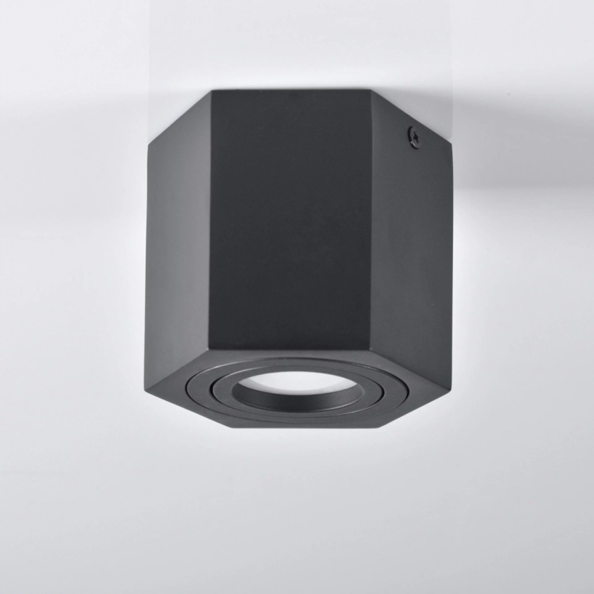 Spot HEXAGON 1xGU10/10W/230V zwart