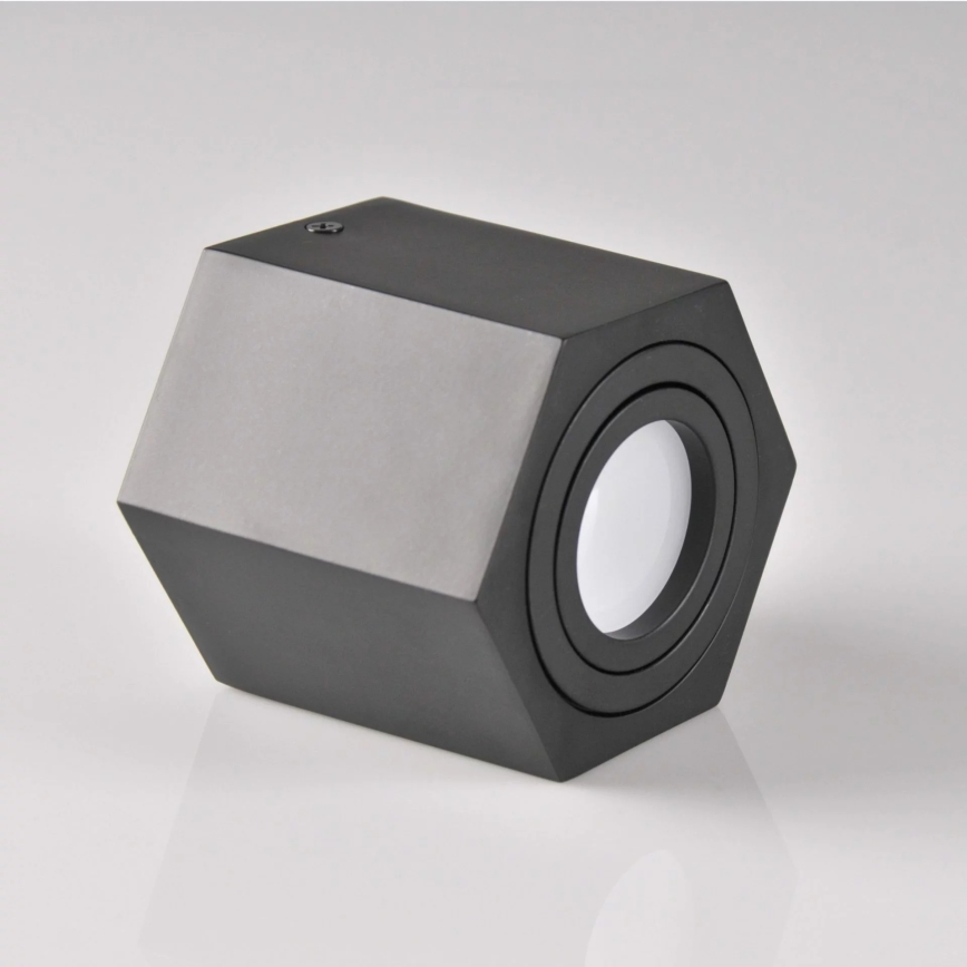 Spot HEXAGON 1xGU10/10W/230V zwart