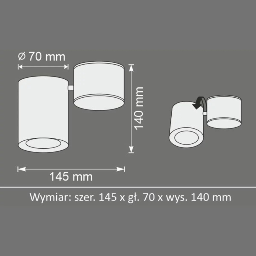 Spot HOBRO 1xGU10/10W/230V wit