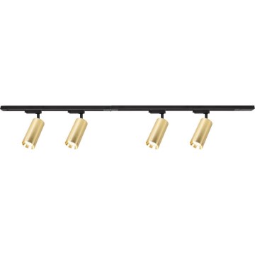 Spot in een rail systeem MICA 4xGU10/10W/230V goud/zwart