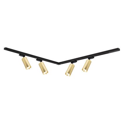 Spot in een rail systeem MICA 4xGU10/10W/230V goud/zwart