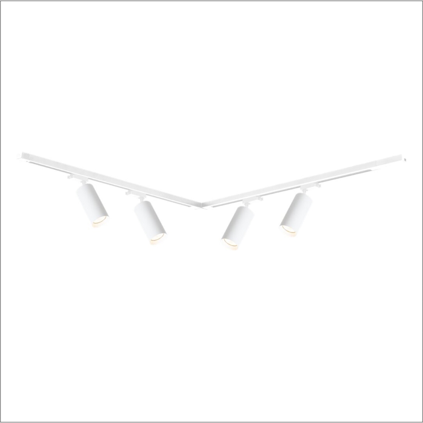 Spot in een rail systeem MICA 4xGU10/10W/230V wit