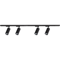 Spot in een rail systeem MICA 4xGU10/10W/230V zwart