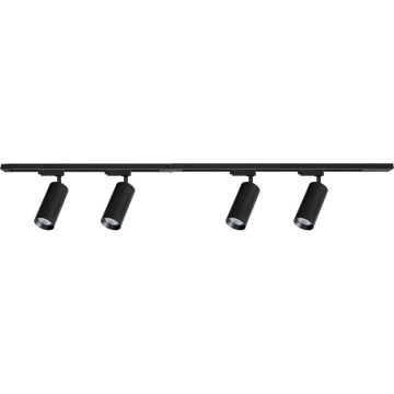 Spot in een rail systeem MICA 4xGU10/10W/230V zwart