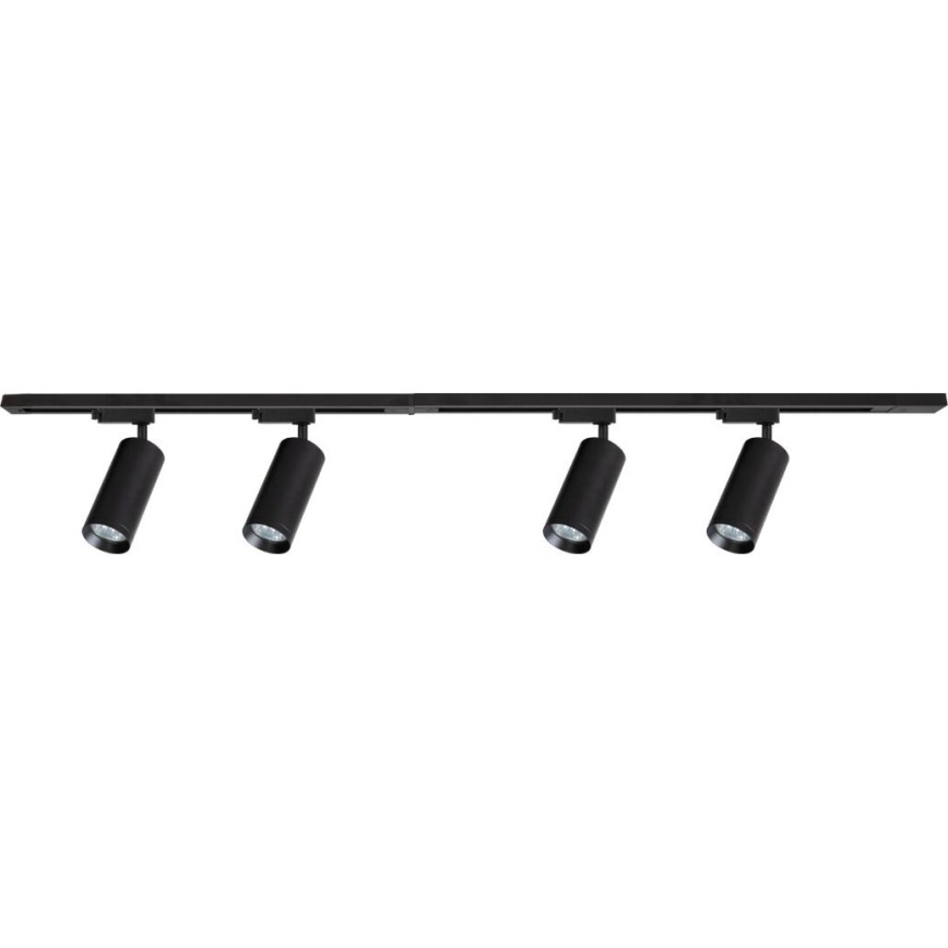 Spot in een rail systeem MICA 4xGU10/10W/230V zwart