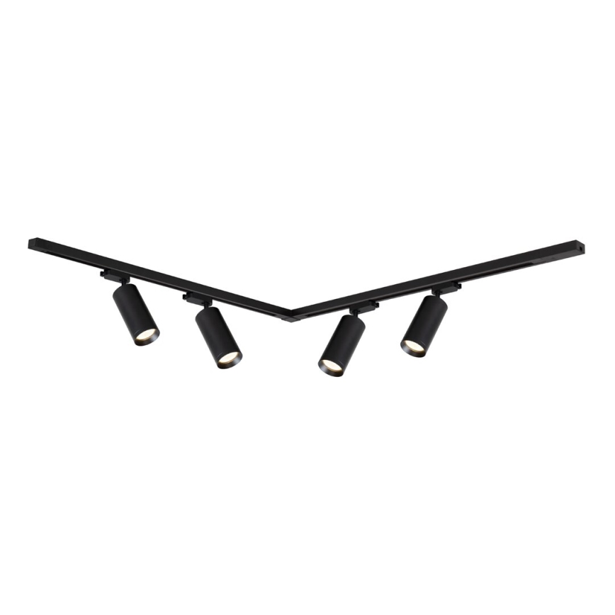 Spot in een rail systeem MICA 4xGU10/10W/230V zwart