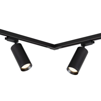 Spot in een rail systeem MICA 4xGU10/10W/230V zwart