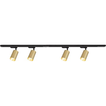 Spot in een rail systeem PIPE 4xGU10/10W/230V goud/zwart