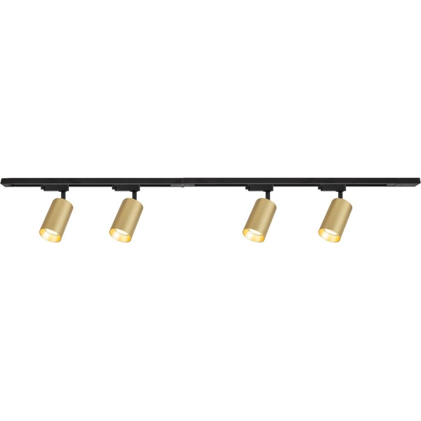 Spot in een rail systeem PIPE 4xGU10/10W/230V goud/zwart
