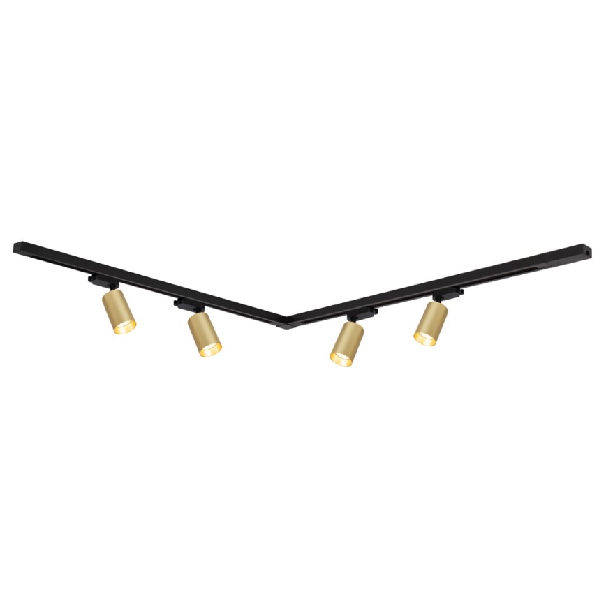 Spot in een rail systeem PIPE 4xGU10/10W/230V goud/zwart