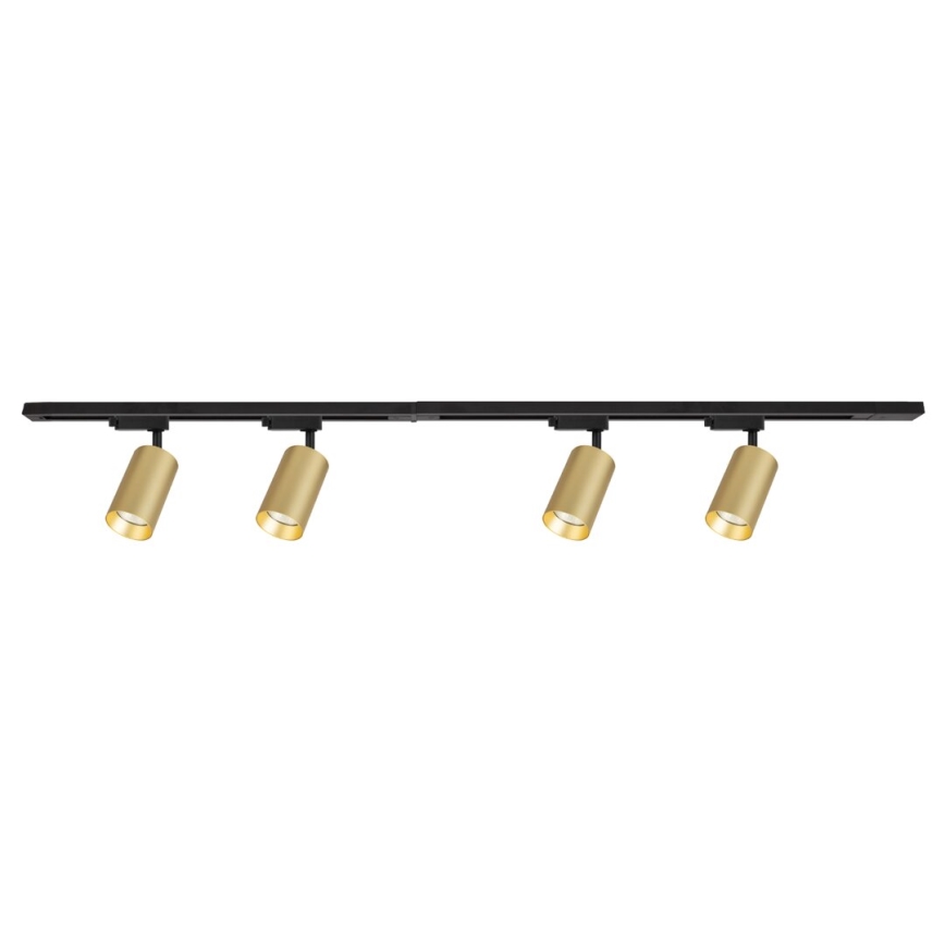 Spot in een rail systeem PIPE 4xGU10/10W/230V goud/zwart