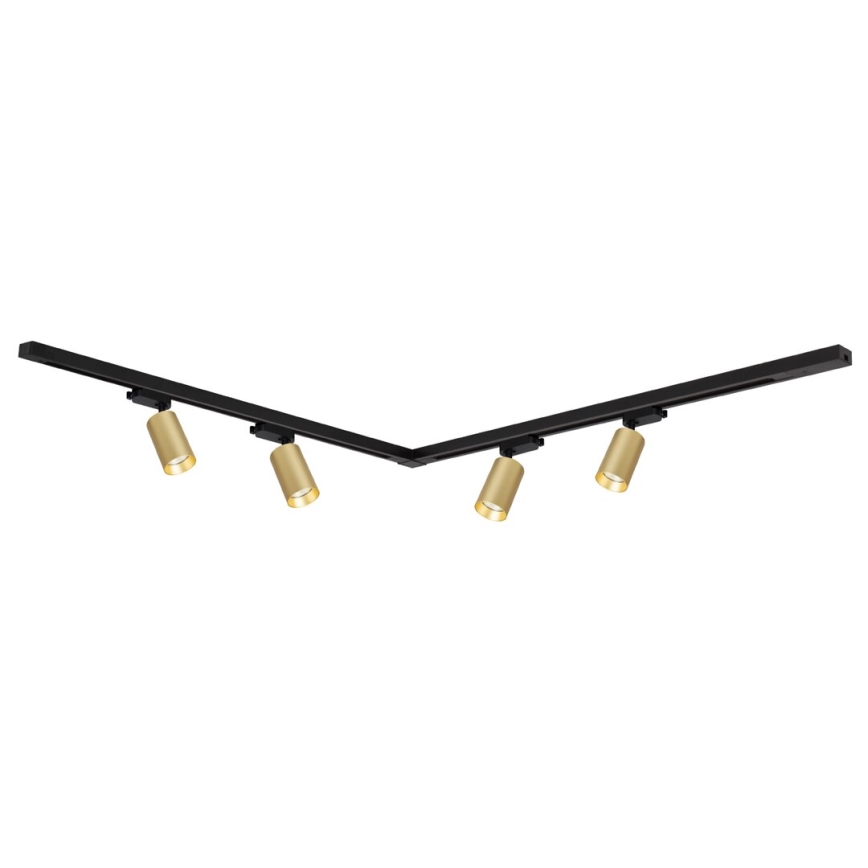 Spot in een rail systeem PIPE 4xGU10/10W/230V goud/zwart