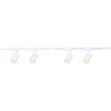 Spot in een rail systeem PIPE 4xGU10/10W/230V wit