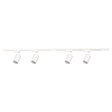 Spot in een rail systeem PIPE 4xGU10/10W/230V wit