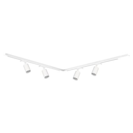 Spot in een rail systeem PIPE 4xGU10/10W/230V wit