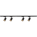 Spot in een rail systeem PIPE 4xGU10/10W/230V zwart