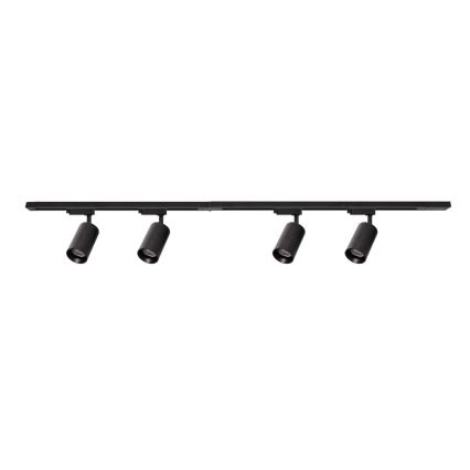 Spot in een rail systeem PIPE 4xGU10/10W/230V zwart