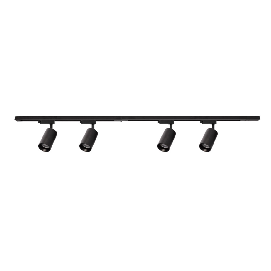 Spot in een rail systeem PIPE 4xGU10/10W/230V zwart