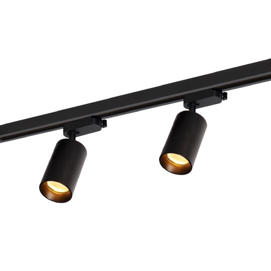 Spot in een rail systeem PIPE 4xGU10/10W/230V zwart