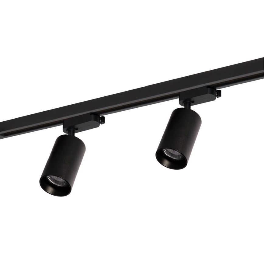 Spot in een rail systeem PIPE 4xGU10/10W/230V zwart