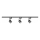 Spot in een rail systeem PRAHA 3xGU10/10W/230V zwart