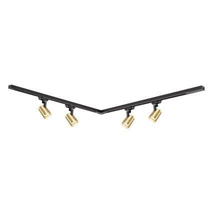 Spot in een rail systeem VOLF 4xGU10/10W/230V goud/zwart