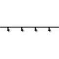 Spot in railsysteem ALTEAR 4xGU10/10W/230V 1,5m zwart