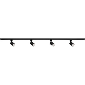 Spot in railsysteem ALTEAR 4xGU10/10W/230V 1,5m zwart