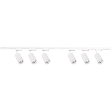 Spot in railsysteem PIPE 6xGU10/10W/230V wit