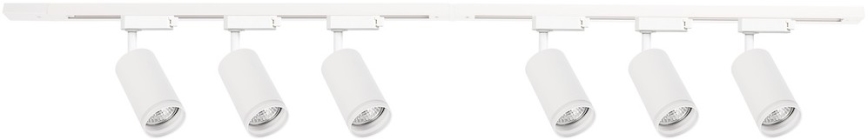 Spot in railsysteem PIPE 6xGU10/10W/230V wit