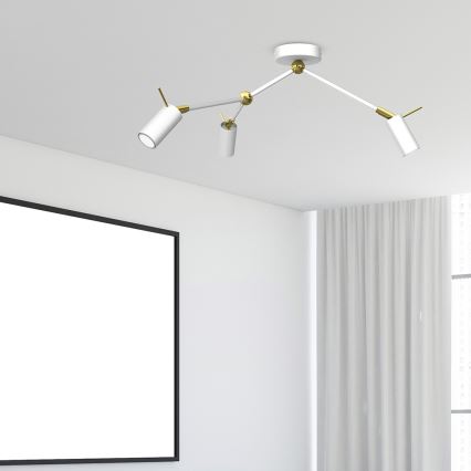 Spot IRIS 3xGU10/MR11/40W/230V wit/goud