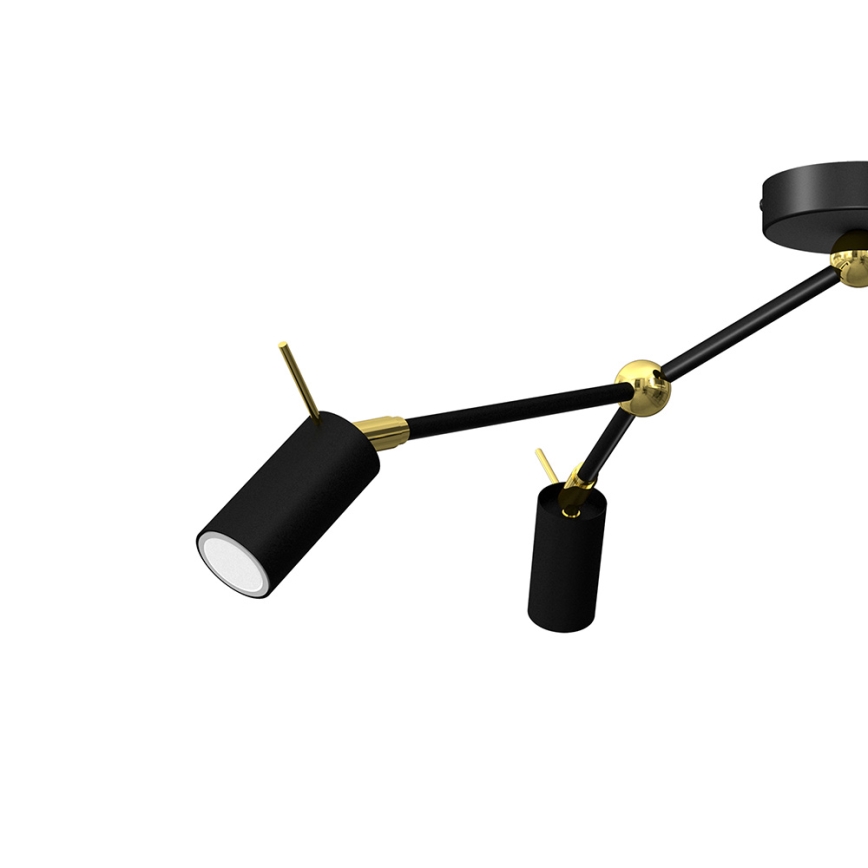 Spot IRIS 3xGU10/MR11/40W/230V zwart/goud