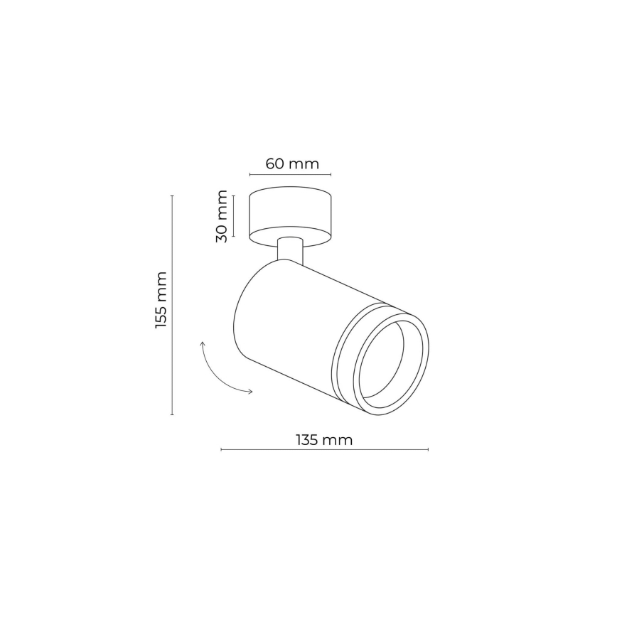 Spot JET 1xGU10/10W/230V wit