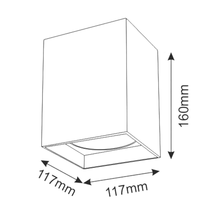 Spot JUPITER 1xE27/20W/230V 11,7x11,7 cm zwart