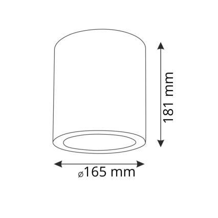 Spot JUPITER 1xE27/20W/230V diameter 16,5 cm wit
