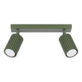 Spot KARBON 2xGU10/10W/230V groen