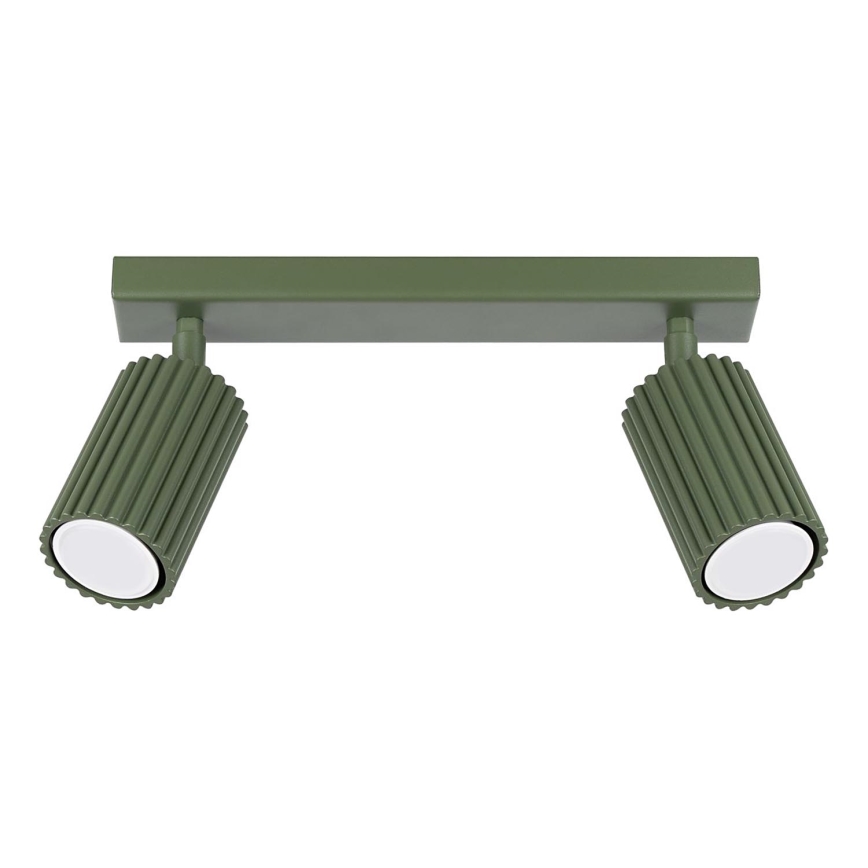 Spot KARBON 2xGU10/10W/230V groen