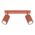 Spot KARBON 2xGU10/10W/230V rood