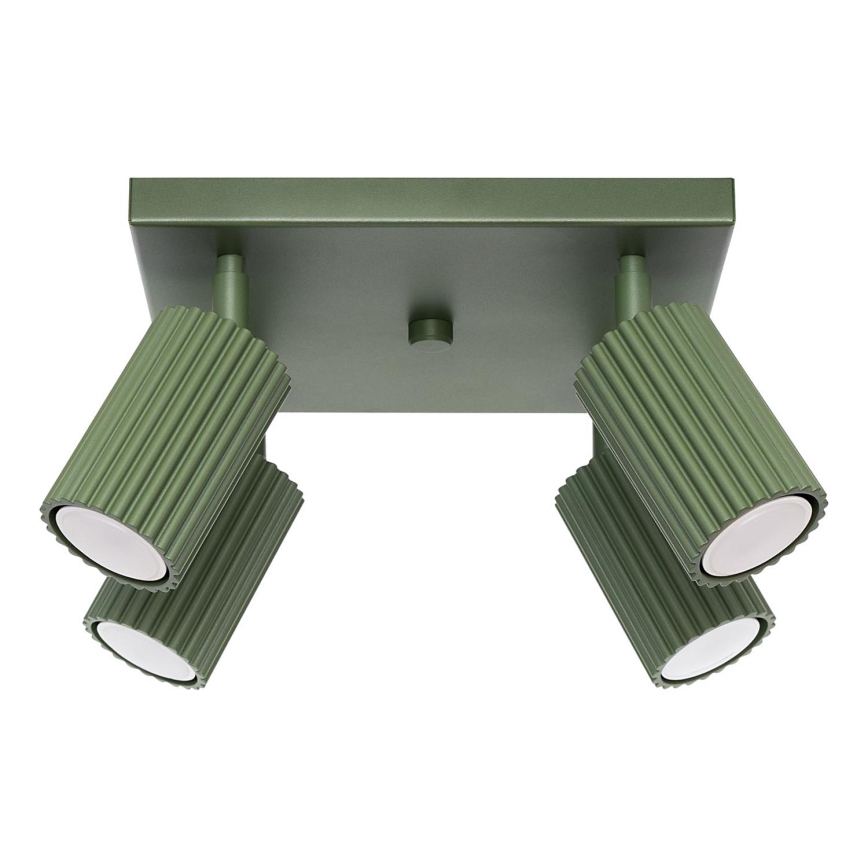 Spot KARBON 4xGU10/10W/230V groen