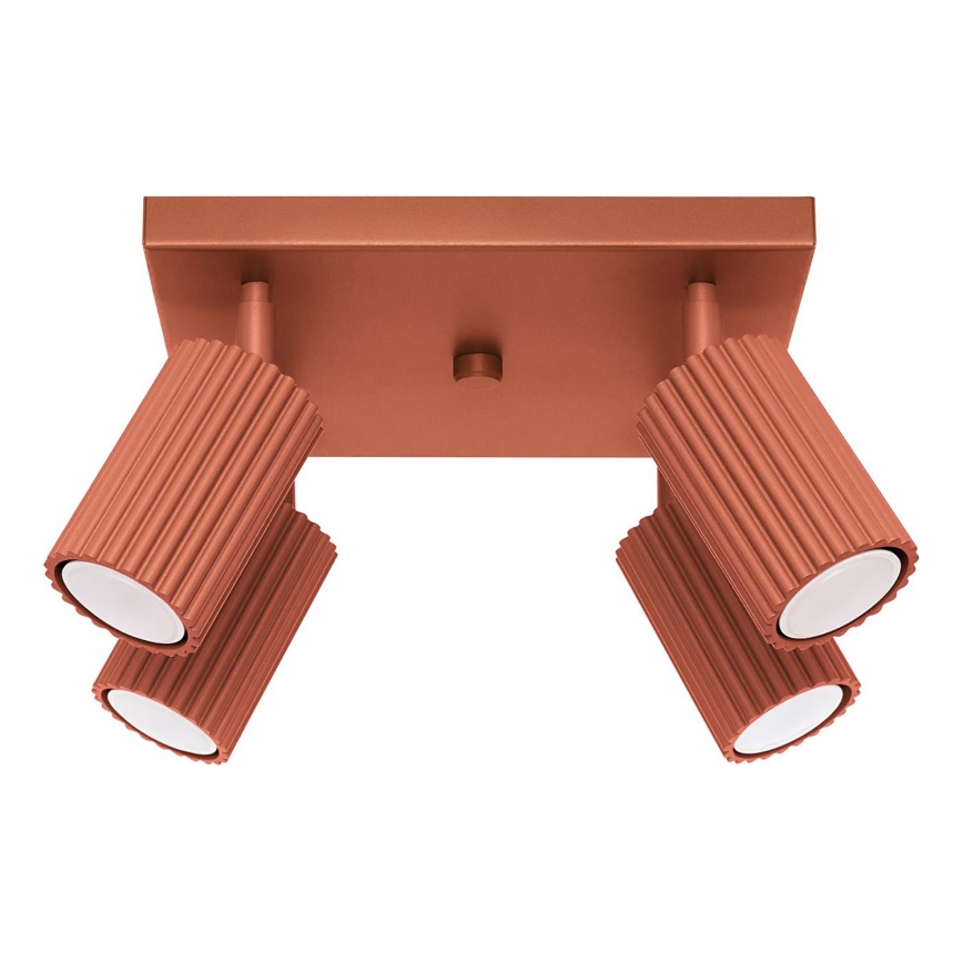 Spot KARBON 4xGU10/10W/230V rood