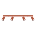 Spot KARBON 4xGU10/10W/230V rood