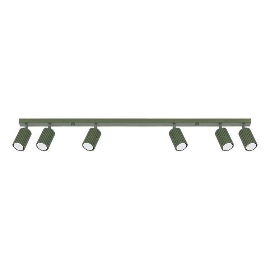Spot KARBON 6xGU10/10W/230V groen