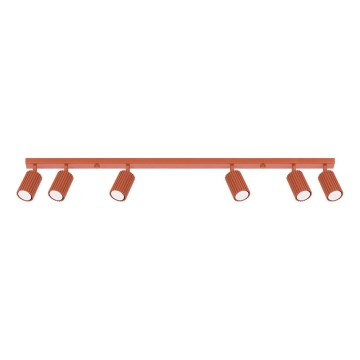 Spot KARBON 6xGU10/10W/230V rood