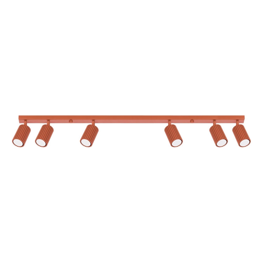 Spot KARBON 6xGU10/10W/230V rood