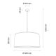 Hanglamp aan een koord BENITA 1xE27/40W/230V wit/eiken – FSC gecertificeerd