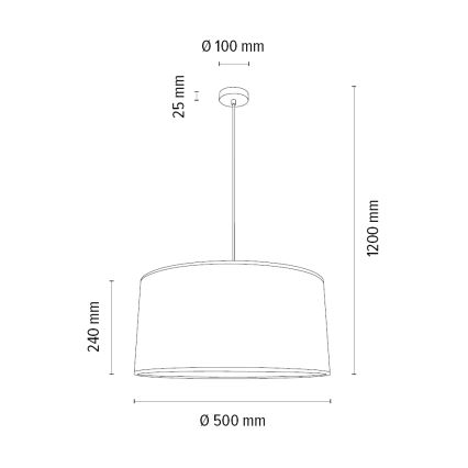 Hanglamp aan een koord BENITA 1xE27/40W/230V bruin/eiken – FSC gecertificeerd