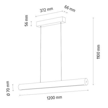 Dimbare LED hanglamp aan een koord CONOR LED/34,5W/230V eiken – FSC gecertificeerd