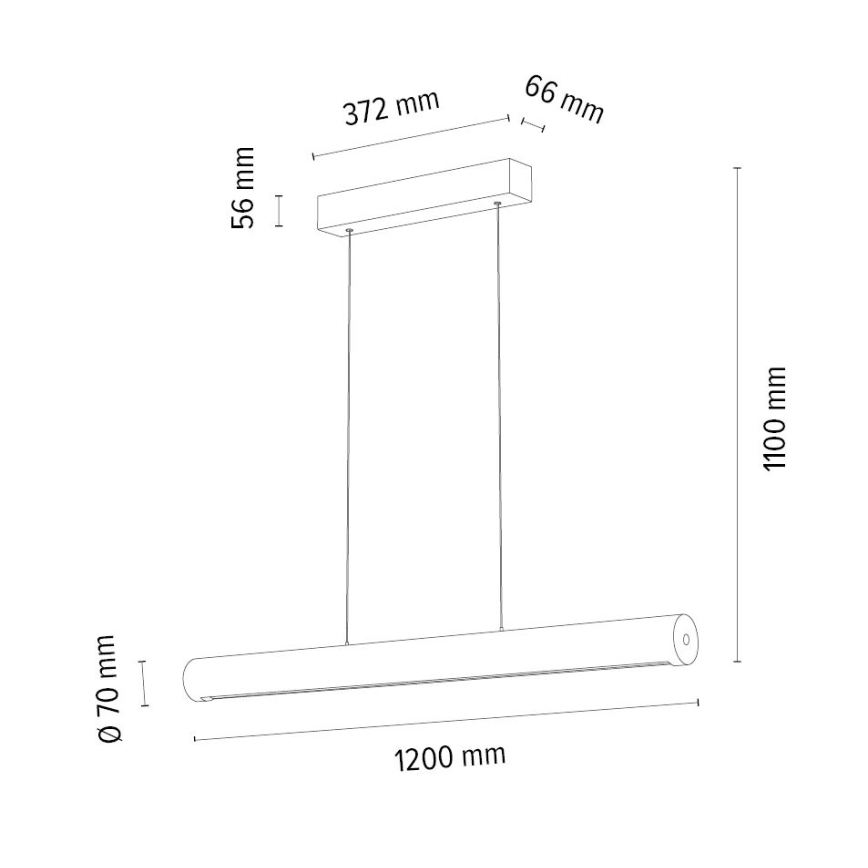 Dimbare LED hanglamp aan een koord CONOR LED/34,5W/230V eiken – FSC gecertificeerd