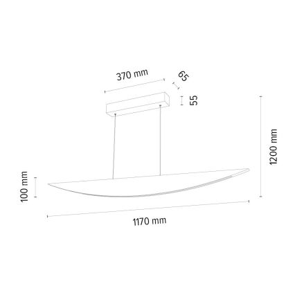 Dimbare LED hanglamp aan een koord DUBAI LED/14W/230V eiken – FSC gecertificeerd