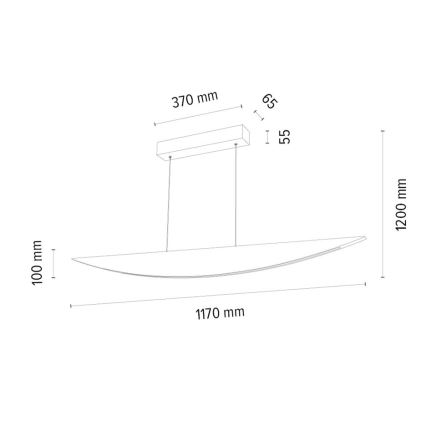 Dimbare LED hanglamp aan een koord DUBAI LED/14W/230V eiken – FSC gecertificeerd